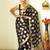 Black soft linen blend banarasi jacuard work designer party wear saree with unstitched blouse piece