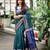 Turquoise blue soft silk blend banarasi jacuard work designer party wear saree with unstitched blouse piece