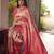 Baby pink soft silk blend banarasi jacuard work designer party wear saree with unstitched blouse piece