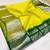 Yellow green soft silk blend banarasi jacuard work designer party wear saree with unstitched blouse piece