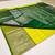 Yellow green soft silk blend banarasi jacuard work designer party wear saree with unstitched blouse piece