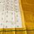 White yellow soft silk blend banarasi jacuard work designer party wear saree with unstitched blouse piece