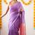 Lavender pink soft linen blend banarasi jacuard work designer party wear saree with unstitched blouse piece