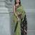 Parrot green soft silk blend banarasi jacuard work designer party wear saree with unstitched blouse piece