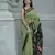 Parrot green soft silk blend banarasi jacuard work designer party wear saree with unstitched blouse piece