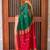 Green red soft silk blend banarasi jacuard work designer party wear saree with unstitched blouse piece