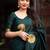 Green soft silk blend banarasi jacuard work designer party wear saree with unstitched blouse piece