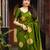 Parrot soft silk blend banarasi jacuard work designer party wear saree with unstitched blouse piece