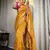 Yellow pink soft silk blend banarasi jacuard work designer party wear saree with unstitched blouse piece