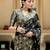 Black soft silk blend banarasi jacuard work designer party wear saree with unstitched blouse piece