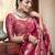Rani pink soft silk blend banarasi jacuard work designer party wear saree with unstitched blouse piece