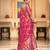 Rani pink soft silk blend banarasi jacuard work designer party wear saree with unstitched blouse piece