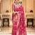 Rani pink soft silk blend banarasi jacuard work designer party wear saree with unstitched blouse piece