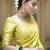 Yellow soft silk blend banarasi jacuard work designer party wear saree with unstitched blouse piece