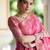 Pink soft silk blend banarasi jacuard work designer party wear saree with unstitched blouse piece