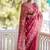 Pink soft silk blend banarasi jacuard work designer party wear saree with unstitched blouse piece