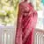 Pink soft silk blend banarasi jacuard work designer party wear saree with unstitched blouse piece
