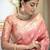 Peach soft silk blend banarasi jacuard work designer party wear saree with unstitched blouse piece