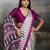 Printed ajrakh satin crepe saree – traditional art with a modern touch