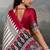 Printed ajrakh satin crepe saree – traditional art with a modern touch