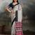 Printed ajrakh satin crepe saree – traditional art with a modern touch