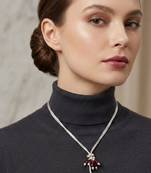 Maroon beaded necklaces