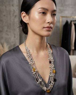 Multicolor stone necklaces 1