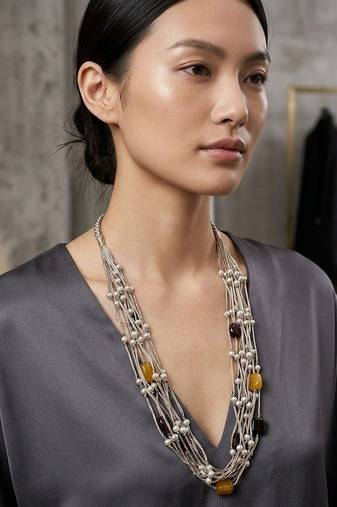 Multicolor stone necklaces