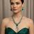 Green studded necklaces