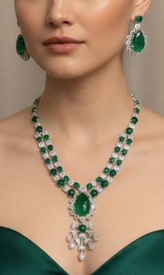 Green studded necklaces 2