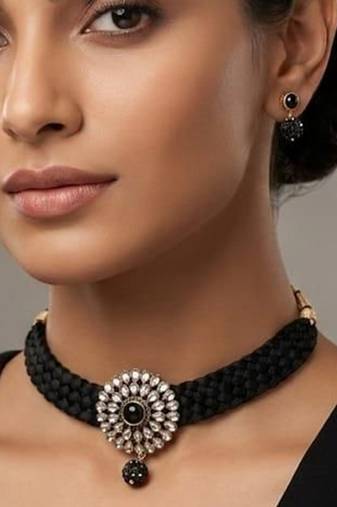 Black beaded necklaces