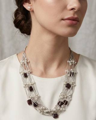 Black stone necklaces 1
