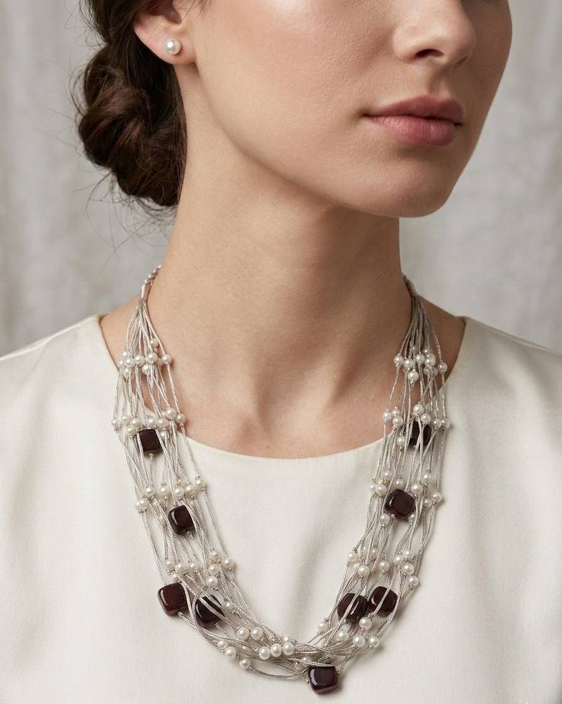 Black stone necklaces