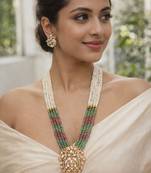 Green beaded necklaces