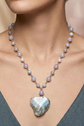 Blue stone necklaces