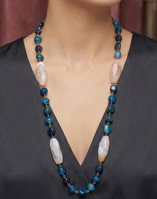 Blue stone necklaces 2