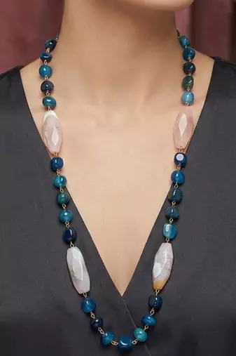 Blue stone necklaces