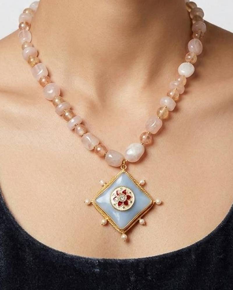 Multicolor stone necklaces