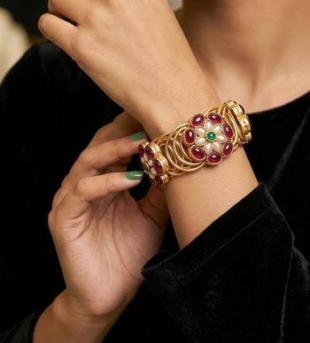 Maroon pearl bangle 2