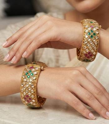 Multicolor gold plated bangle 2