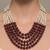 Maroon beaded necklaces