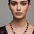Maroon stone necklaces