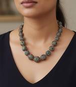 Grey pearl necklaces