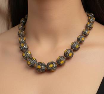 Yellow pearl necklaces 2