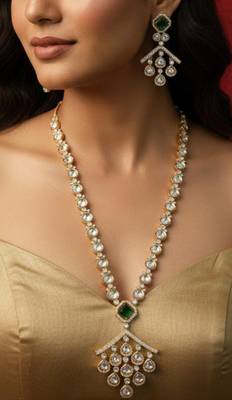 Silver plated necklace with earring 2