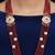 Maroon beaded necklaces