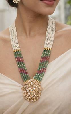 Green beaded necklaces 2
