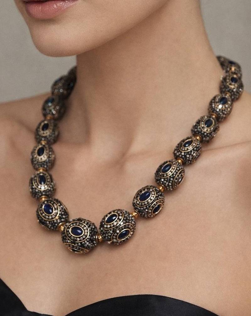 Black pearl necklaces