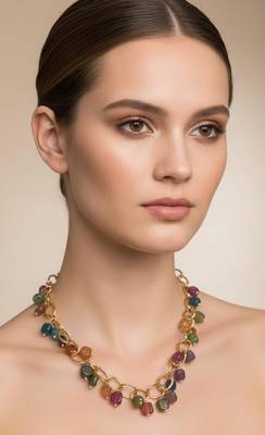 Multicolor pearl necklaces 1