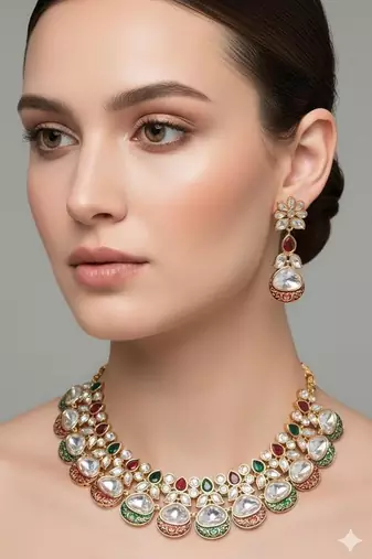 Multicolor pearl necklaces